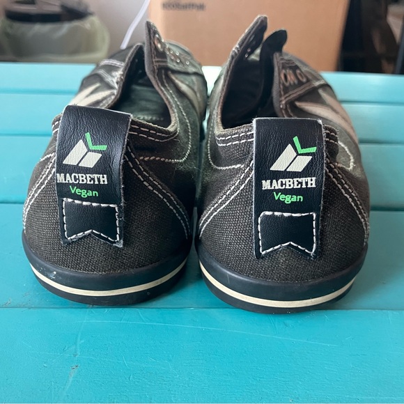 Macbeth Eliot Original Sneaker Vegan M6/W8 NO LACES NO INSERT Black White - Picture 8 of 10